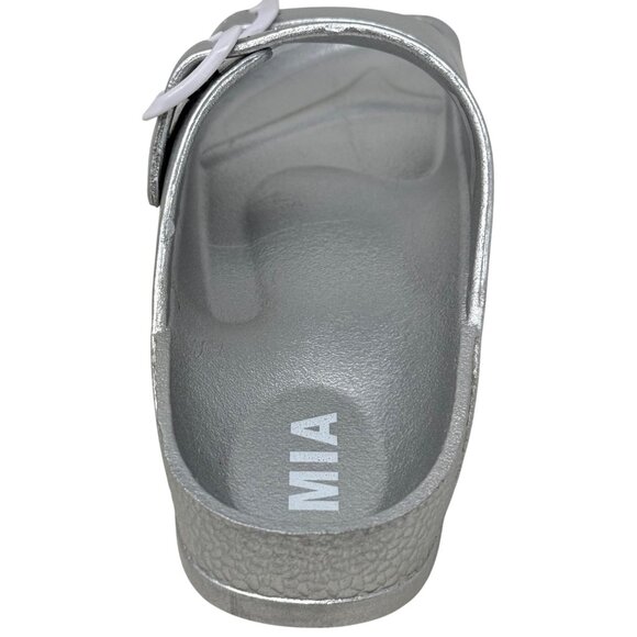 Mia Womens Jasmin Silver EVA Slip-On Sandals With Double Adjustable Straps Sz 8 - Picture 8 of 11